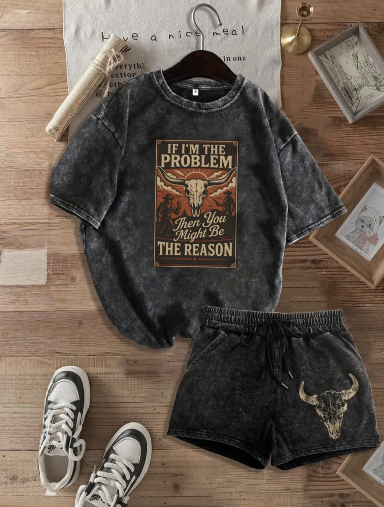 Vintage Cow Horn If I'm The Problem T-Shirt/Sweatshirt/Hoodie