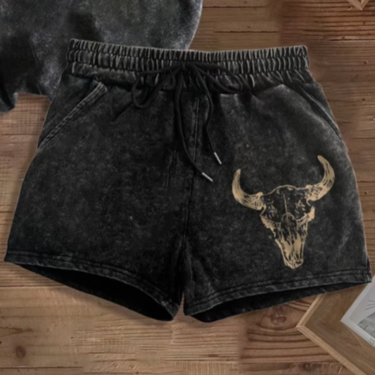 Vintage Cow Horn If I'm The Problem Shorts