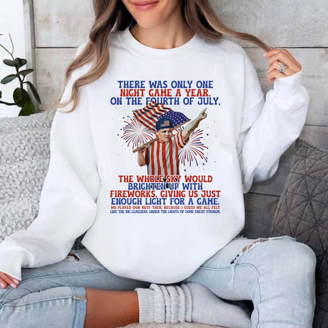 Retro Sandlot Independence Day Baseball T-Shirt/Sweatshirt/Hoodie
