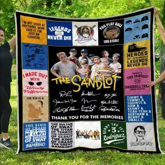 Sandlot Pattern Flannel Blanket