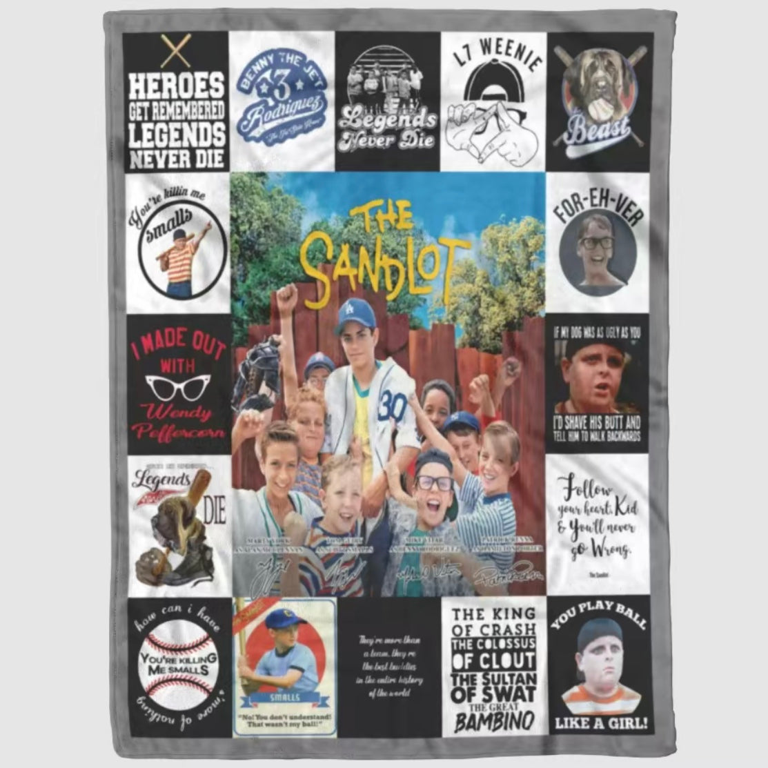 Sandlot Pattern Flannel Blanket
