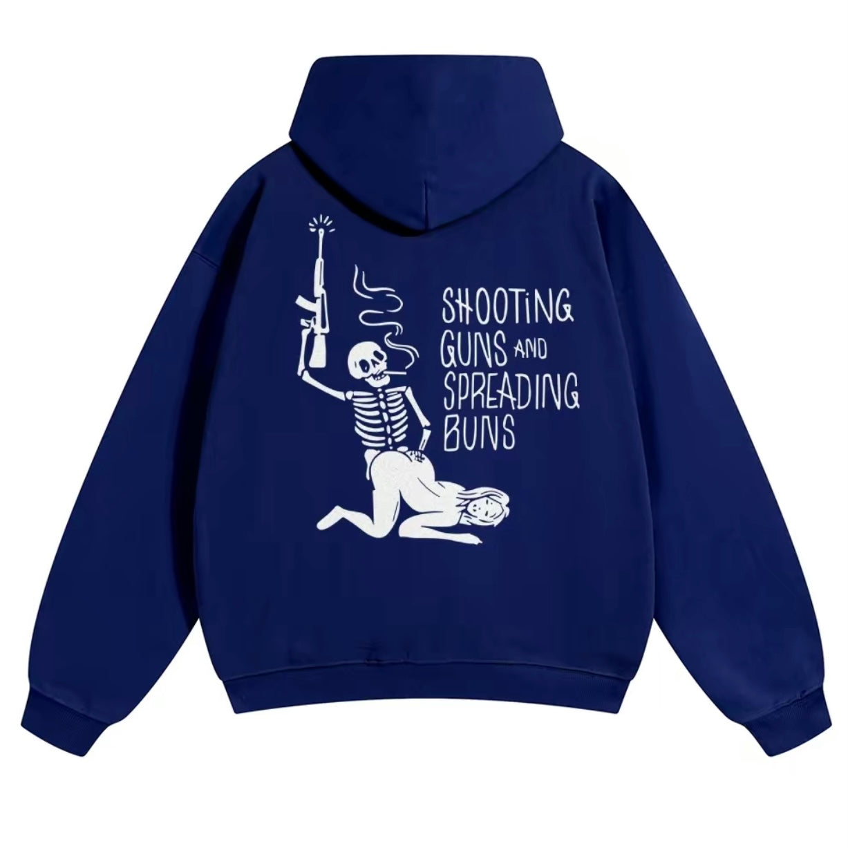 SHOOTING GUNS AND SPREADING BUNS Skull With Sexy Lady T-Shirt/Sweatshirt/Hoodie