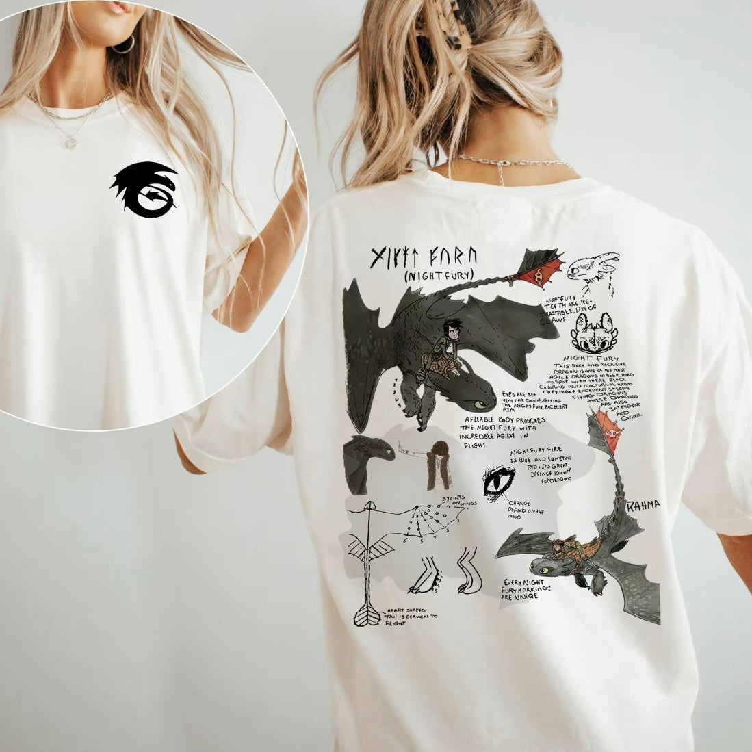 HTTYD Toothless Night Fury Dragon T-Shirt/Sweatshirt/Hoodies