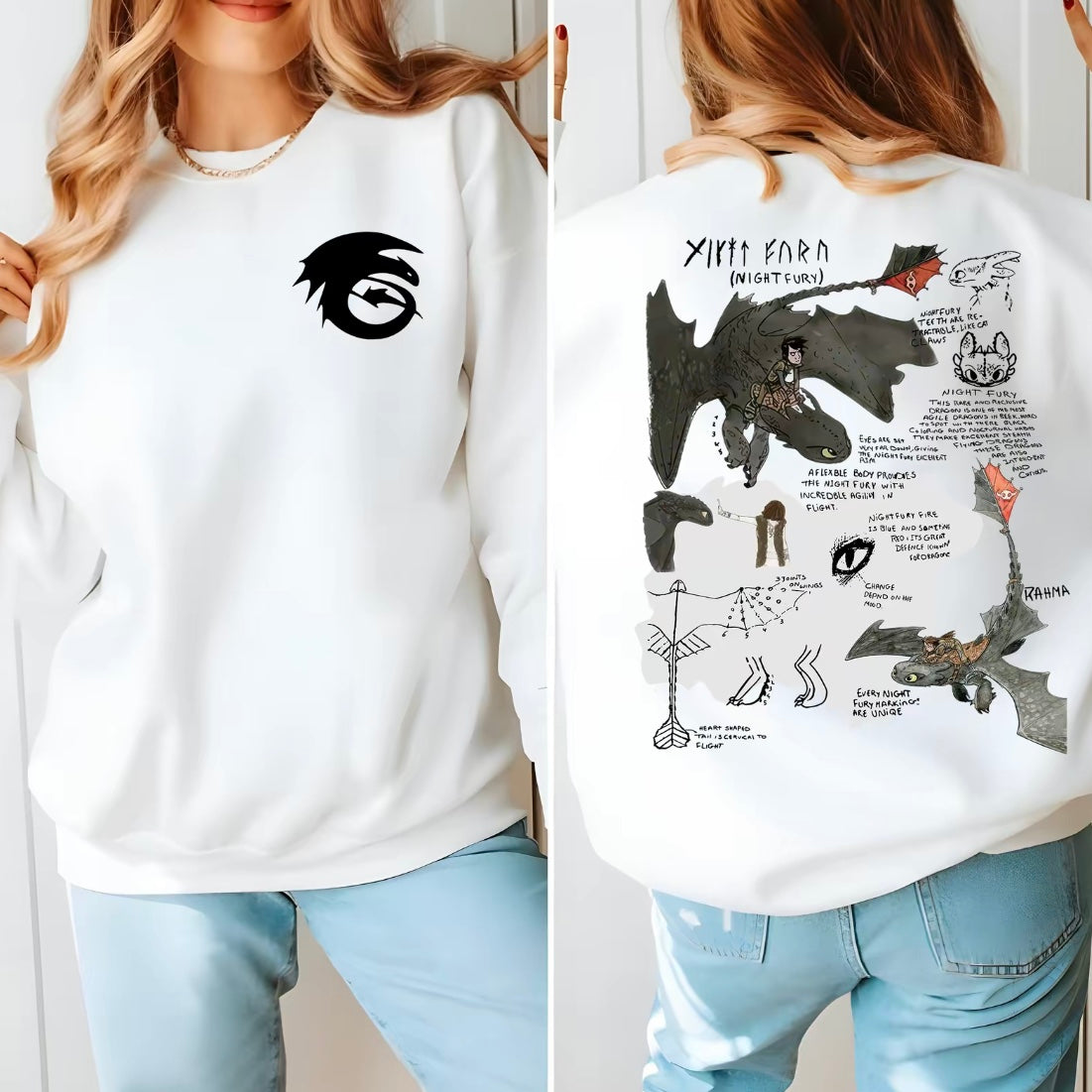 HTTYD Toothless Night Fury Dragon T-Shirt/Sweatshirt/Hoodies