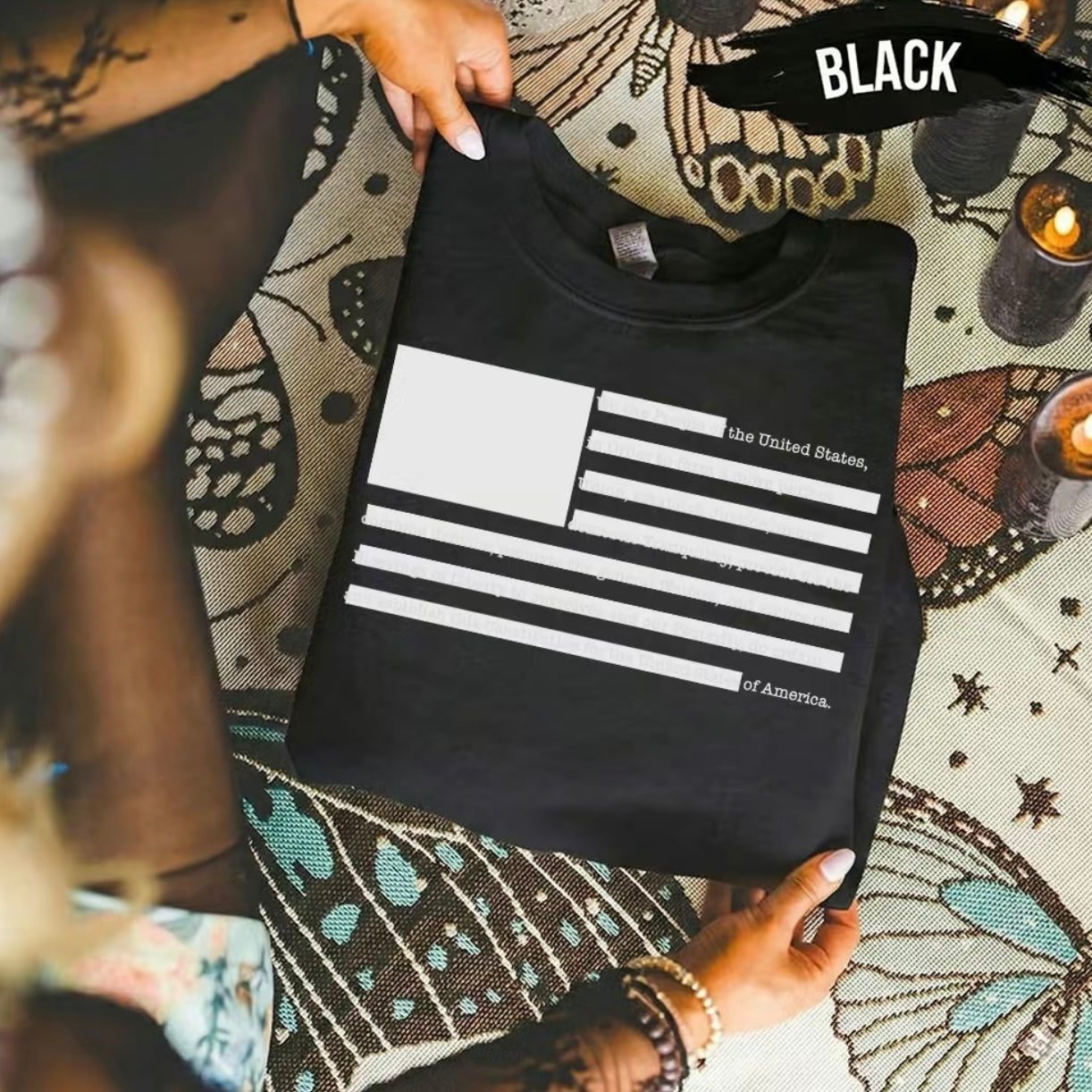 America Flag Redacted T-Shirt/Sweatshirt/Hoodie