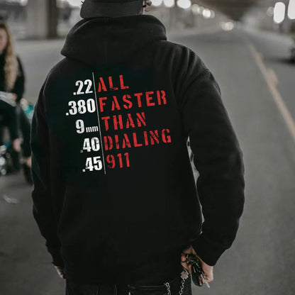 All Faster Than Dialing 911 Funny Gun T-Shirt/Sweatshirt/Hoodie
