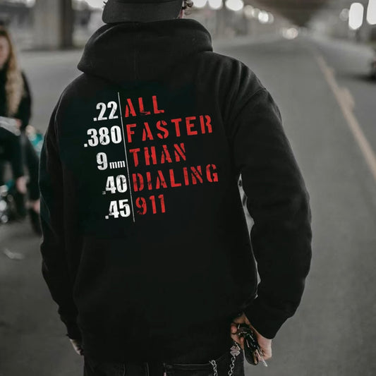 All Faster Than Dialing 911 Funny Gun T-Shirt/Sweatshirt/Hoodie