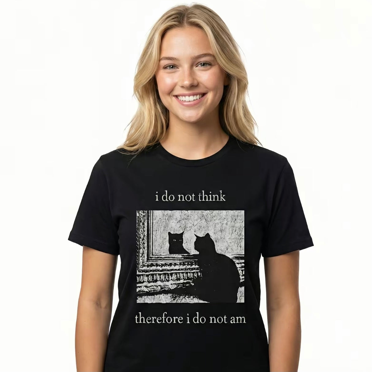 I Do Not Think Cat Funny Graphic 90s T-Shirt/Sweatshirt/Hoodie