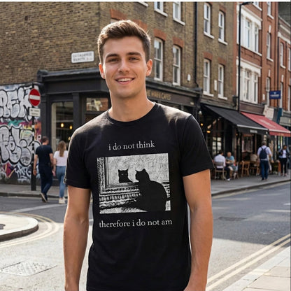 I Do Not Think Cat Funny Graphic 90s T-Shirt/Sweatshirt/Hoodie