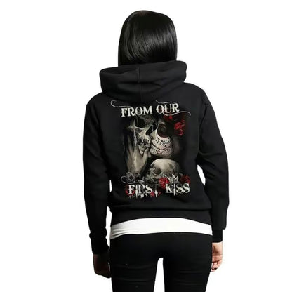 Skull And Rose Couple From Our First Kiss Till Our Last Breath Matching Out Gift T-Shirt/Sweatshirt/Hoodie