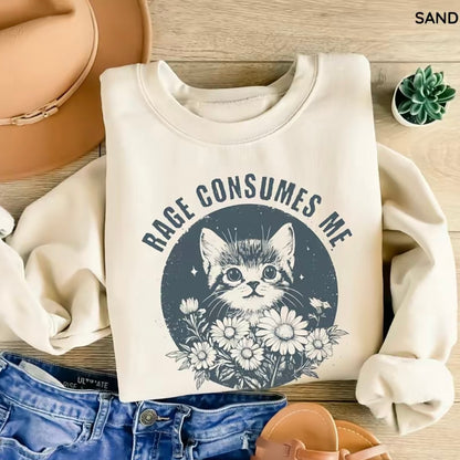 Rage Consumes Me Cute Cat T-Shirt/Sweatshirt/Hoodie