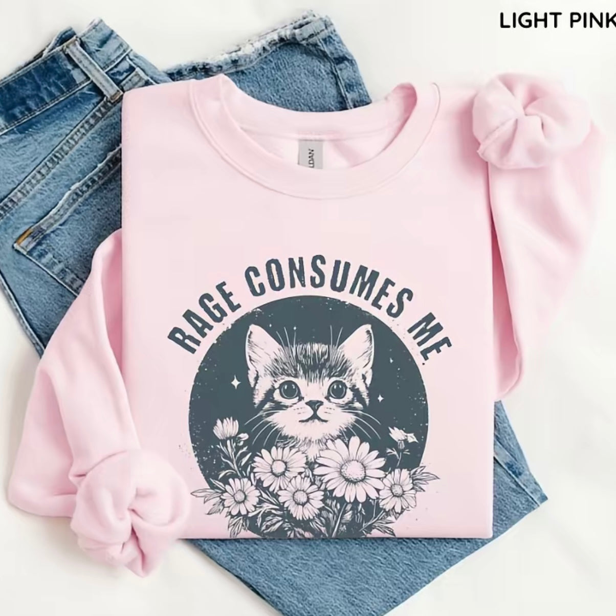 Rage Consumes Me Cute Cat T-Shirt/Sweatshirt/Hoodie