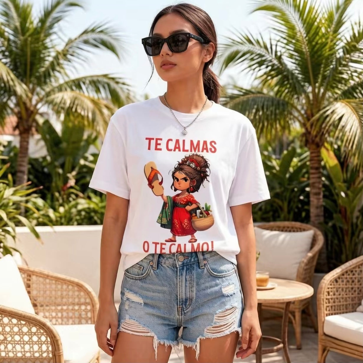 Mexican Spanish Mom Calm or I Will Calm You Summer Women's Funny Shirt/Sweatshirt/Hoodie