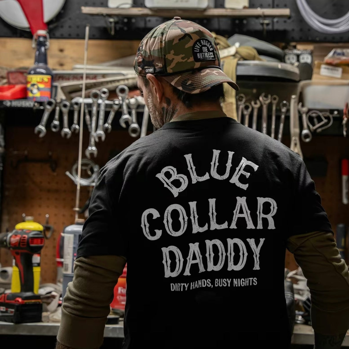 Bule Collar Daddy Design Shirt/Sweatshirt/Hoodie