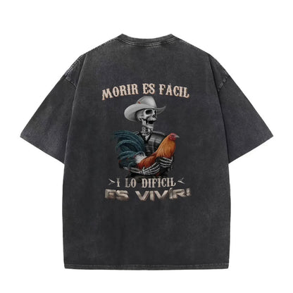 Moris Es Facil Mexican Style Big Rooster Gamefowl Father's Day Ideal Gift Shirt/Sweatshirt/Hoodie