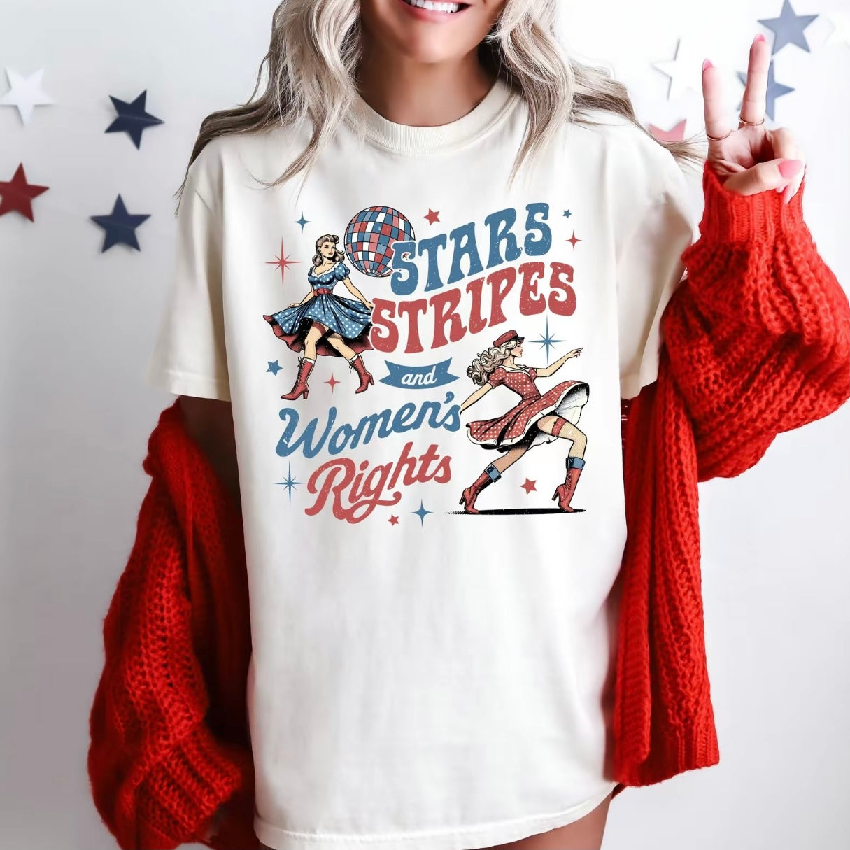 Feminist Stars Stripes and Women's Rights T-Shirt/Sweatshirt/Hoodies