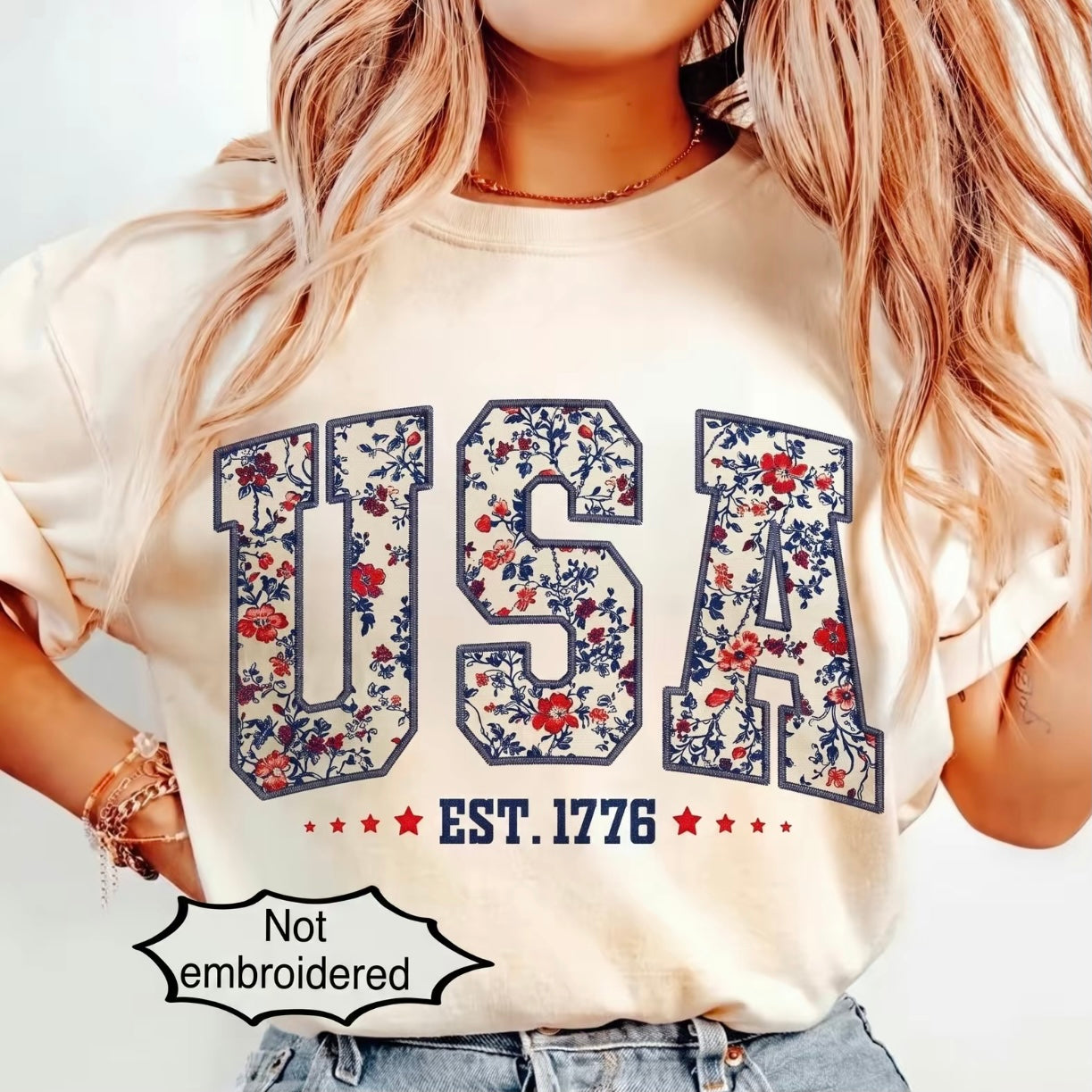 Colors Floral USA 4th of July Shirt/Sweatshirt/Hoodie