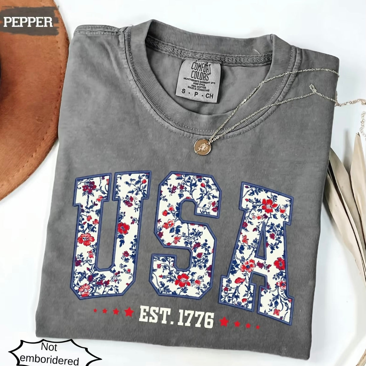 Colors Floral USA 4th of July Shirt/Sweatshirt/Hoodie
