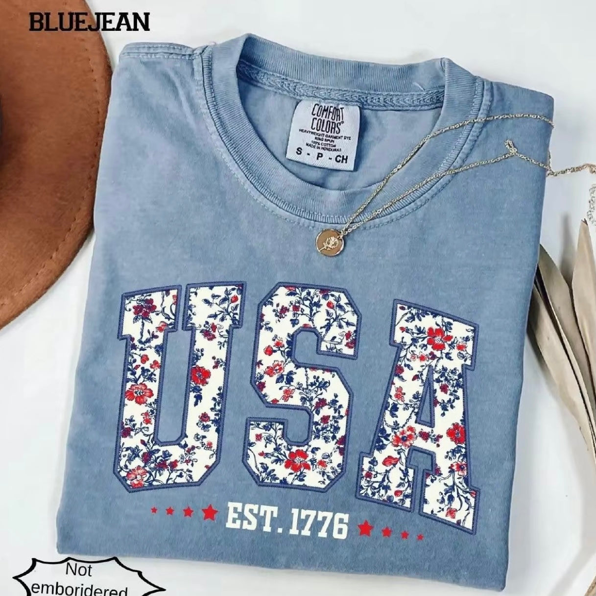 Colors Floral USA 4th of July Shirt/Sweatshirt/Hoodie