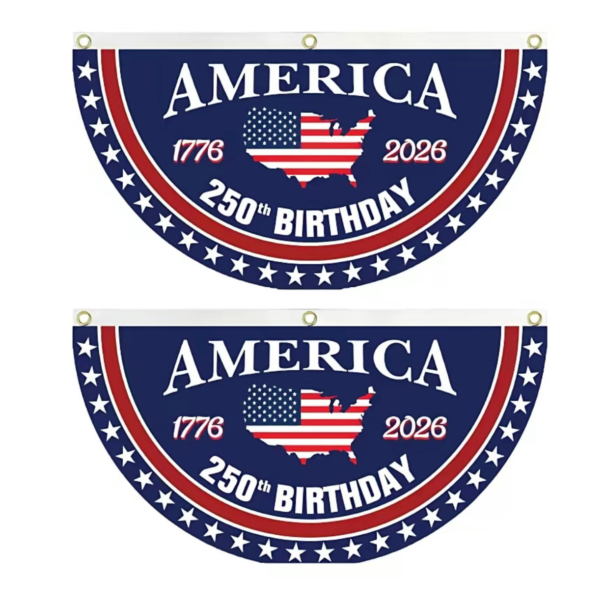 250th Anniversary USA Flag 1776-2026 Semicircular 3x5 Ft Flags