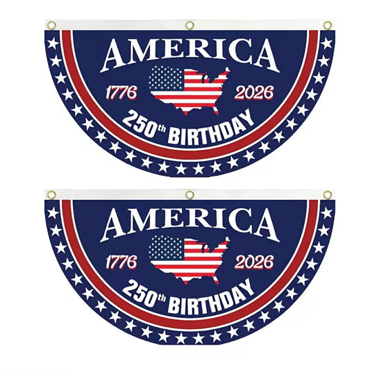 250th Anniversary USA Flag 1776-2026 Semicircular 3x5 Ft Flags