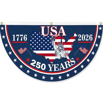 250th Anniversary USA Flag 1776-2026 Semicircular 3x5 Ft Flags