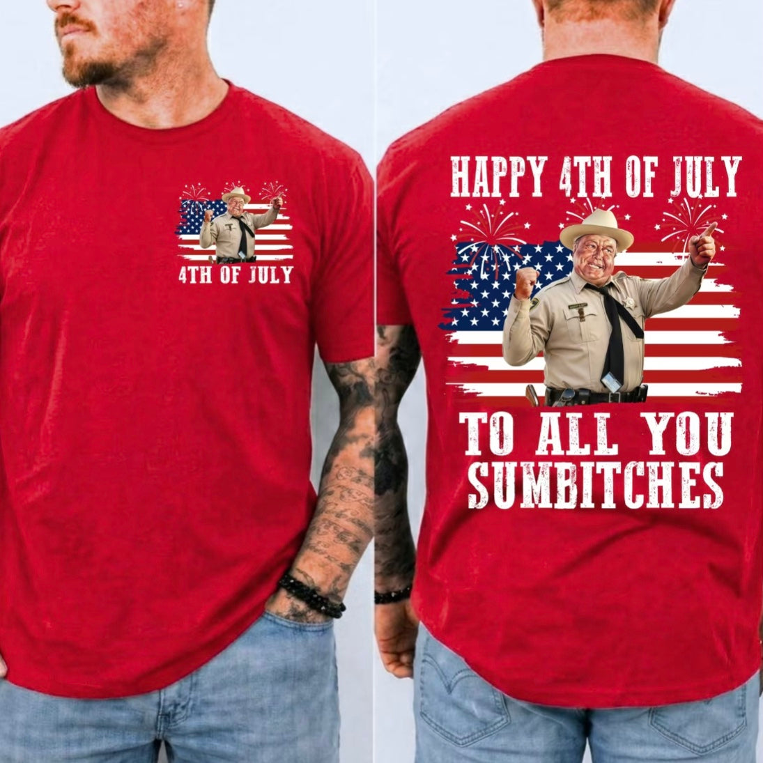 Happy 4th of July To All You Sumbitches Smokey And The Bandit Movie Shirt/Sweatshirt/Hoodie