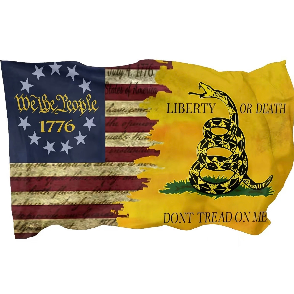 1776 Don't Tread On Me USA Flag 3x5 Ft Flags