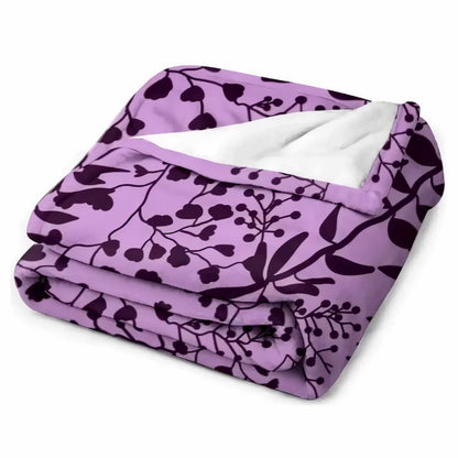 Bella Swan Lavender Freesia Fabric Pattern Flannel Blanket