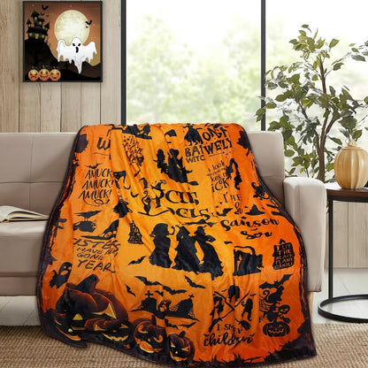 Movie Witch Pattern Flannel Blanket