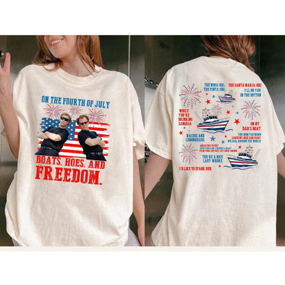 Step Brothers Brand On The 4th of July Boats Hoes And Freedom Shirt/Sweatshirt/Hoodie