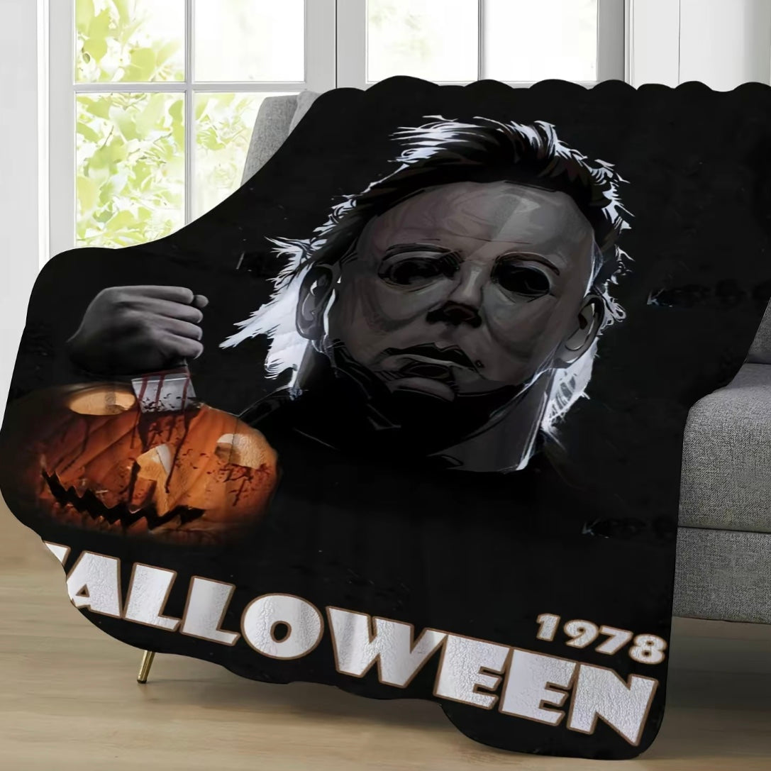 Horror Movie Halloween Flannel Blanket