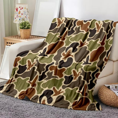 Duck Hunter Camo Flannel Blanket