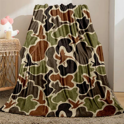 Duck Hunter Camo Flannel Blanket