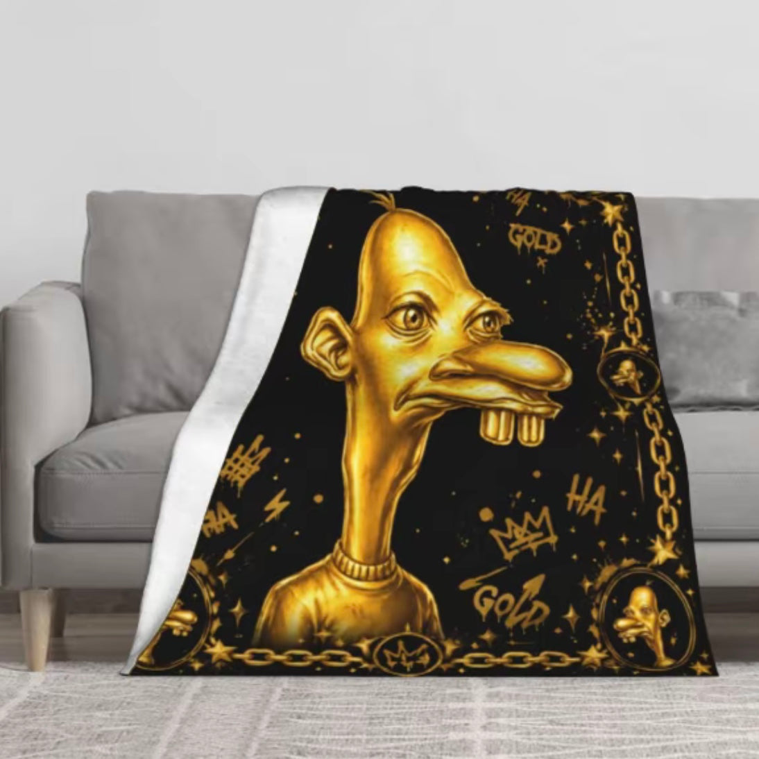 Viral Neegy Meme Flannel Blanket