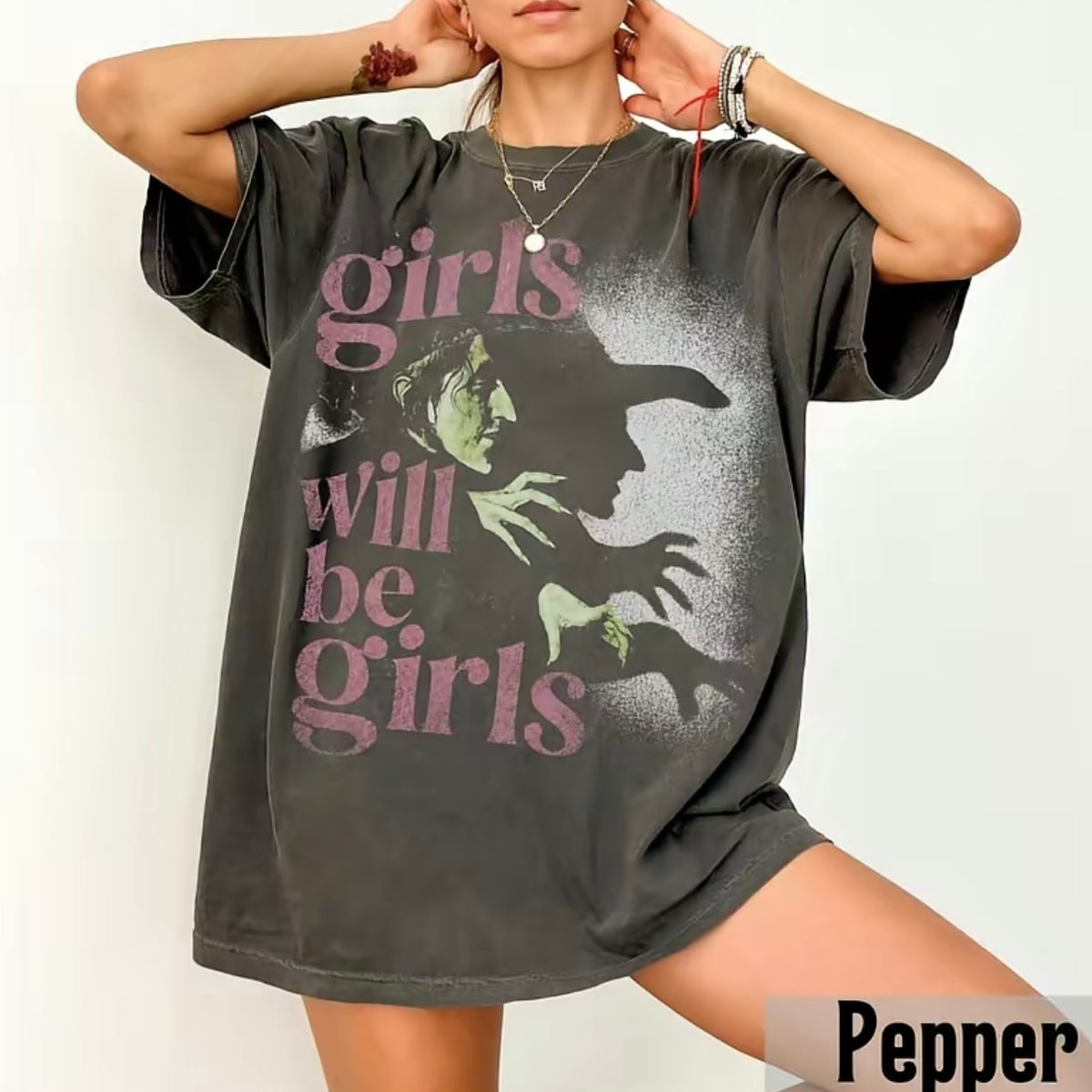 Girls will be girls Witchy Feminist Halloween Apparel T-Shirt/Sweatshirt/Hoodie