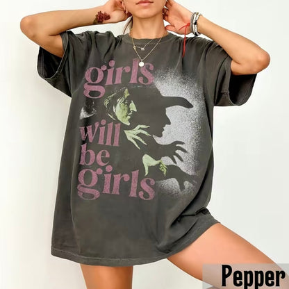 Girls will be girls Witchy Feminist Halloween Apparel T-Shirt/Sweatshirt/Hoodie