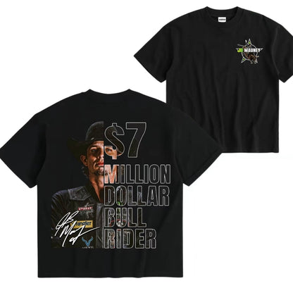 Men's Western Vintage Casual Bull Rider 2-Sided Print T-Shirt/Sweatshirt/Hoodie