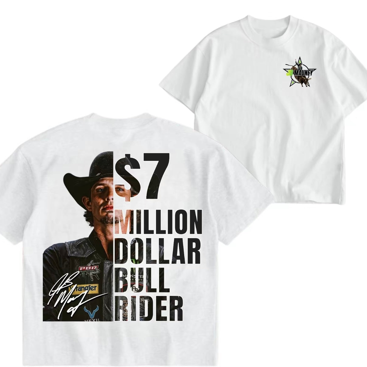 Men's Western Vintage Casual Bull Rider 2-Sided Print T-Shirt/Sweatshirt/Hoodie