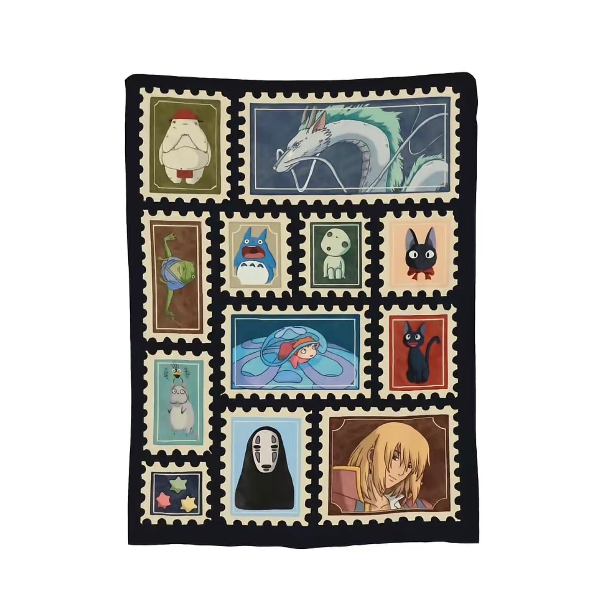 Studio Ghibli Anime Pattern Flannel Blanket