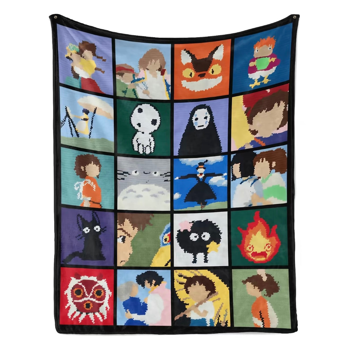 Studio Ghibli Anime Pattern Flannel Blanket