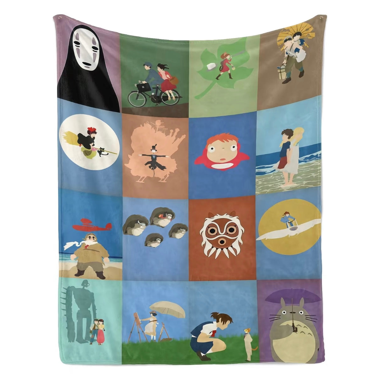 Studio Ghibli Anime Pattern Flannel Blanket