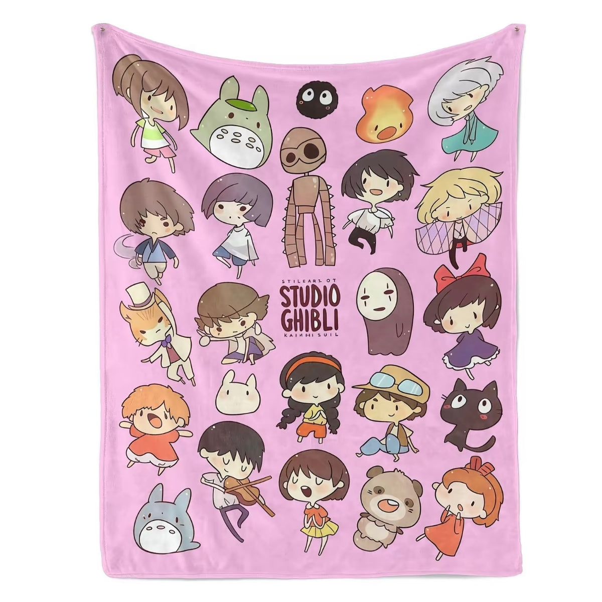 Studio Ghibli Anime Pattern Flannel Blanket