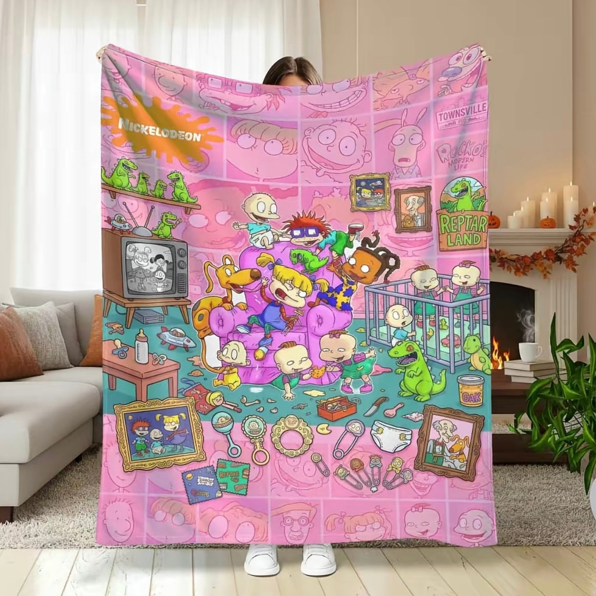 Rugrats Plush Pattern Flannel Blanket