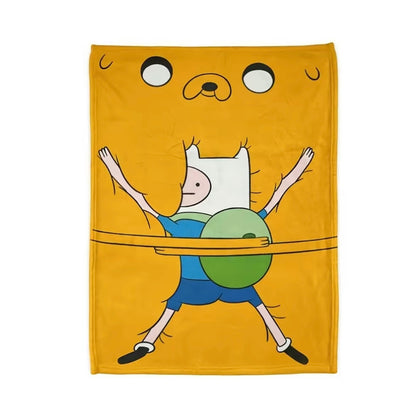 Adventure Time Pattern Flannel Blanket