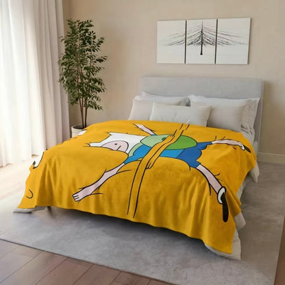 Adventure Time Pattern Flannel Blanket