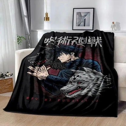 Anime Jujutsu Kaisen Pattern Flannel Blanket