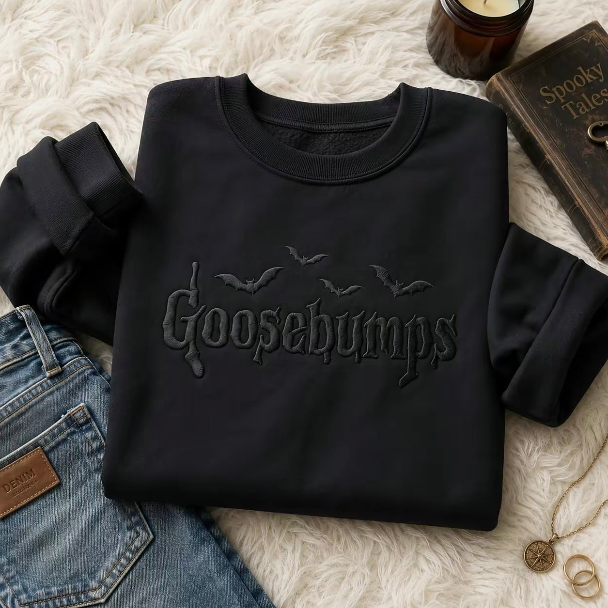 Embroidered Halloween Goosebumps T-Shirt/Sweatshirt/Hoodie