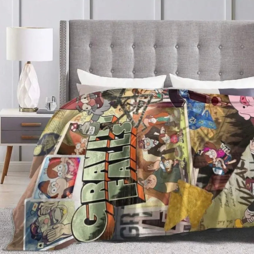 Gravity Falls Pattern Flannel Blanket