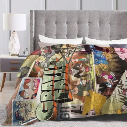 Gravity Falls Pattern Flannel Blanket
